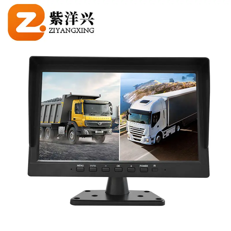 شاشة رقمية ZYX RTS TFT LCD بـ 4 طرق بمدخل فيديو لرؤية خلفية عند الركن 10.1 بوصة شاشة عودة السيارة لـ cavaran