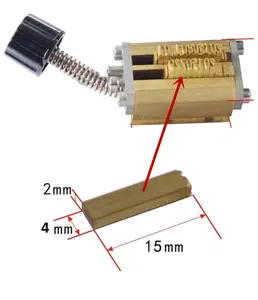 2*3*15 2*4*15 Letra del alfabeto de acero de latón para máquina de codificación de Fecha