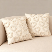 Housse de coussin en forme de cœur pour la Saint-Valentin, pour canapé en toile tuftée, pour la décoration du salon et de la chambre