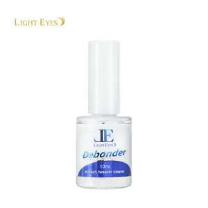 Cola removedora de extensão de cílios lighteyes, ferramenta para limpeza de cílios com 10ml