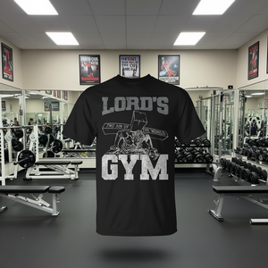 T-shirt Lords Gym The Sin Of The World Jesus Design, vêtements noirs pour hommes - Product Image 3