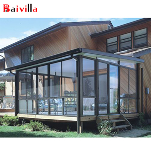 Dernière Conception Préfabriquée Maison de Jardin <span class=keywords><strong>en</strong></span> Verre Véranda avec l'extrusion <span class=keywords><strong>en</strong></span> <span class=keywords><strong>aluminium</strong></span> profil préfabriqué Sunroom - Product Image 3