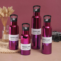 Gobelet isotherme personnalisé en acier inoxydable 304 avec paille, large ouverture, double paroi, pour voyage, cadeau, maintien thermique 6-12 heures