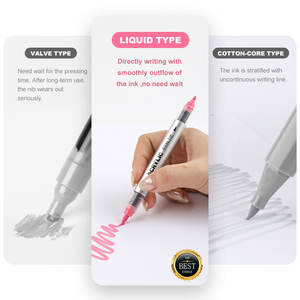 Set di pennarelli acrilici Mobee P-9101/60 Direct Liquid Multicolor Paint Pens con punta a pennello e doppia punta per pittura e progetti artistici - Product Image 4