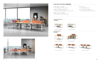 Bureau debout moderne en acier extensible et durable pour 6 personnes avec pieds réglables en hauteur, montage facile