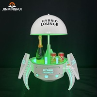 Meilleure vente Logo personnalisé LED Robot présentateur de vin ascenseur électrique seau à glace en métal pour discothèque VIP Service Party Display pas de quantité minimale de commande