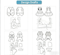 Imperméable en polyester de style dessin animé pour chiens de taille moyenne/grande et Golden Retrievers avec sac de queue Vêtements d'extérieur pour chien Accessoires en tissu pour animaux de compagnie