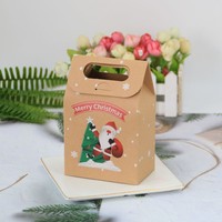 Vente en gros de sacs en papier kraft personnalisés pour les achats de cadeaux de Noël Papier couché pour l'artisanat et les bougies