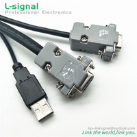 Cable divisor en forma de Y RS232 DB9 a ensamblaje de Cable de señal Serie USB
