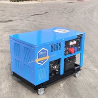 Générateur-soudeuse Daze Power TOSM250A de 250A monté sur petite remorque, 50/60Hz AC380/220V, initiation rapide de l'arc, 1500-1800 tr/min