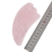 Pierre de massage Gua Sha en quartz rose naturel et en jade naturel