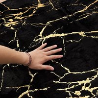 Tapis rectangulaire antidérapant pour chambre à coucher, tapis doux pour sol, tapis pour salon, canapés, tapis en fourrure noir métallisé