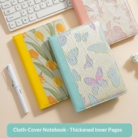 Carnet à couverture rigide en tissu brodé A5, Journal en papier Daolin, Carnet floral vintage personnalisable pour le bureau et les cadeaux