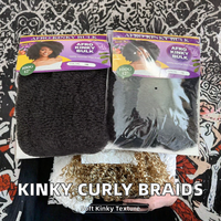 Extension de cheveux synthétiques haute température, 12 pouces, bouclés crépus, style Marley, avec trame simple
