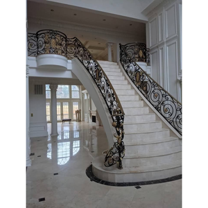 Ringhiere di Lusso <span class=keywords><strong>in</strong></span> Ferro Battuto a Doppio Lato per Scale Interne <span class=keywords><strong>in</strong></span> <span class=keywords><strong>Legno</strong></span> e Metallo - Product Image 2