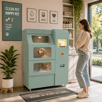 Slimme ruimtebesparende selfservice hondenwasstation automatische huisdierverzorgingsmachine voor appartementencomplexen en condos.