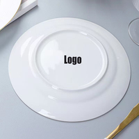 Vaisselle en céramique personnalisée avec logo du fabricant, assiette blanche en porcelaine, vaisselle en porcelaine fine, vaisselle en céramique
