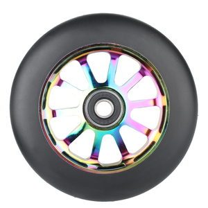 <span class=keywords><strong>Trottinette</strong></span> Pro Stunt Gratuite d'Usine, Échantillon Gratuit, Roues 110mm, Roulement ABEC-9, Noyau en Aluminium, PU à Rebond Élevé, Noir Néon - Product Image 3