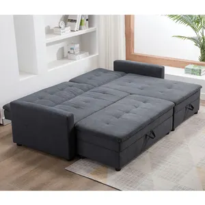 Livello superiore <span class=keywords><strong>e</strong></span> convertibile divano Queen per letto king size letto soggiorno divano modulare in velluto pieghevole divano divano letto divano pieghevole divano - Product Image 1