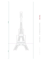 Sapling Kit de quilling 3D Tour Eiffel fait main, jouet créatif pour enfants de 5 à 7 ans, en carton ondulé simple couche E, papier de haute qualité