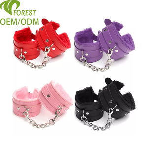 Регулируемые плюшевые наручники и фиксаторы для ног для пар, товары для взрослых БДСМ, компоненты для фиксации бренда TT FOREST - Product Image 1