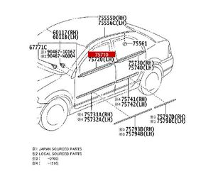 Joint d'étanchéité en caoutchouc pour fenêtre de porte extérieure de voiture, bande de caoutchouc, kit de joint d'étanchéité contre les intempéries, joint de vitre pour <span class=keywords><strong>Toyota</strong></span> Corolla 2003-2007 - Product Image 2