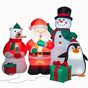 Cute Inflatable Santa Claus Tree Christmas Lovely Inflated Ornaments Blow up for Christmas Parties Celebrations - Product Image 5