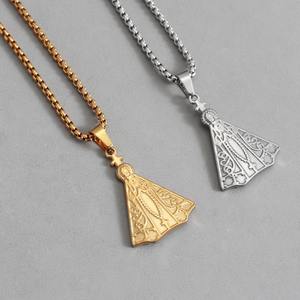 Collana con Pendente della <span class=keywords><strong>Madonna</strong></span> in Acciaio Inossidabile, Serie Religiosa Personalizzata, Vendita all'Ingrosso di Gioielli - Product Image 3