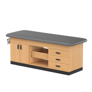 Meja Perawatan Medis Gaya Klinik dengan Kabinet, Meja Pemeriksaan, Tempat Tidur Pijat, Furnitur Rumah Sakit Mt Fixed Height dengan 4 Laci & 2 Pintu - Product Image 5