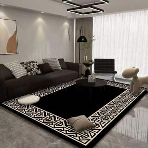 Alfombra Geométrica Personalizable Rectangular de Fibra de Poliéster para Sala de Estar, Sofá, Mesa de Centro, Dormitorio - Product Image 2