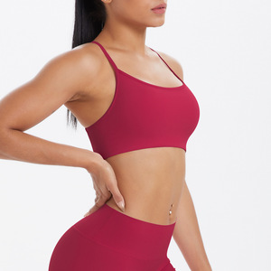 Women's European &amp; <strong>American</strong> Style Thin Strap Cross Back <strong>Sports</strong> <strong>Bra</strong>, Large Open Back Breathable Fitness Yoga <strong>Bra</strong> - Product Image 6