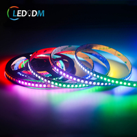 Bande LED RGB adressable 5V WS2812B, haute luminosité, éclairage paysager en cuivre, indice de protection IP68 / contrôlée par Wi-Fi