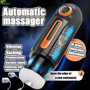 Dispositivo Automático de Masturbación Masculina, Telescópico, Giratorio, con Succión, Calentamiento y Vibración, Copa de Avión Suave, Juguete Sexual para Adultos - Product Image 1