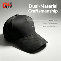 Casquette de baseball classique personnalisée à 5 panneaux en daim avec visière incurvée, unisexe, pour adultes, toutes saisons, tissu courant, pour le sport et les activités de plein air
