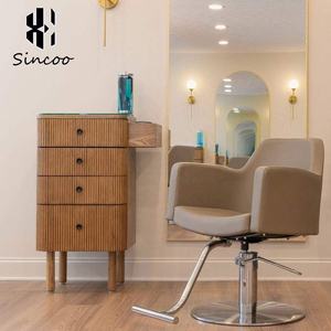 Custom Design Hair Salon Spa Storage Tool Popular Modern Design Wood <b>Trolley</b> Cart for Hairdressing for Beauty Salons - Product Image 2