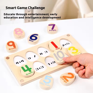 Montessori sớm giáo dục toán học đồ chơi cho trẻ em số màu sắc công nhận hình dạng phù hợp với toán học đếm Hội Đồng Quản Trị cho bé trai cô gái - Product Image 4