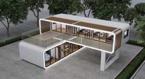 Bâtiment de bureau modulaire en conteneur de 40 pieds, personnalisé en usine, de qualité durable, robuste, type Apple Cabin - Product Image 2