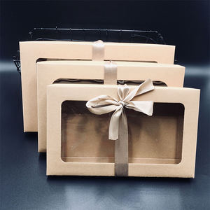 Hochwertige Kraftpapier-Fensterverpackungsbox mit Band für Socken, Unterwäsche, BHs, Leggings, Kleidung zum Versand und für Geschenke - Product Image 2