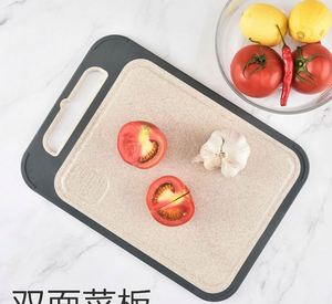 Planche à découper double face en paille de blé en acier inoxydable 304 antidérapant pour la cuisine - Product Image 3