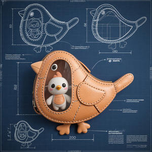 Forma personalizzata animale Ita <span class=keywords><strong>borsa</strong></span> Design la rana uccello e gattino it Bag da soli - Product Image 2