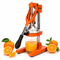 Exprimidor Manual Comercial de Cítricos, Máquina Exprimidora de Naranjas y Limones, Extractor de Frutas de Acero Inoxidable, Exprimidor Manual