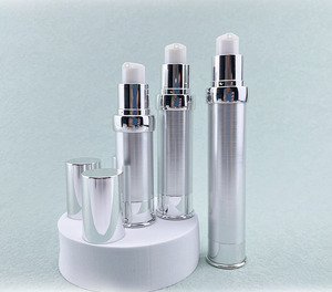 Sang Trọng 5Ml/20Ml 10Ml 15Ml 30Ml Bạc Nhựa ABS PP Sương Phun Chai Tinh Chất Lotion Bơm Không Có Không Khí Teist Chai - Product Image 5