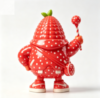 Figurine de collection personnalisée en PVC et ABS, motif maïs à pois rouges, style dessin animé, fabriquée en Chine, OEM sur mesure pour la vente en gros aux marques