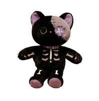 Haute qualité Halloween chat fantôme crâne poupées en peluche yeux brodés nouveauté décorations pour la maison PP coton boîte de remplissage emballage