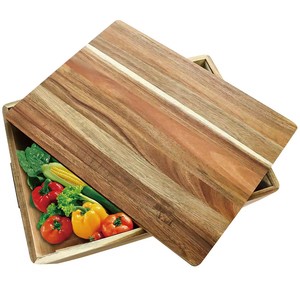กล่องขนมปังไม้ไผ่ซินหานเหอ 41.3x37.2x31.2 ซม. พร้อมฝาปิด ภาชนะเก็บของสำหรับใช้ในครัว - Product Image 2
