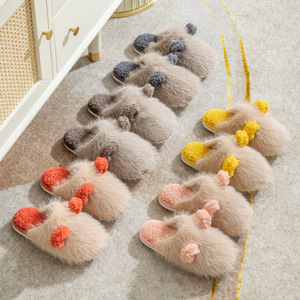 Women's Indoor Home for <b>Slippers</b> Comfy Memory Foam Woolen Winter Warm Fuzzy Plush Cute Fluffy Design Soft Embroidered Sp - Product Image 4