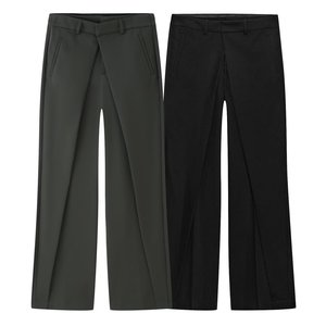 Pantalones Anchos Plisados de Cintura Alta para Mujer, Estilo Relajado, con Caída Fluida, Personalizados 2026, OEM/ODM, Pantalones Casuales Vintage - Product Image 1