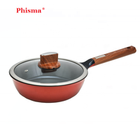 Ensemble de casseroles en aluminium moulé Phisma, 17 pièces, compatible avec les cuisinières à gaz et à induction, comprenant une cocotte, une poêle, une casserole, une casserole à lait avec couvercle