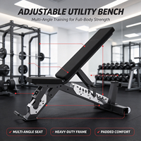 Banc pliable multifonctionnel REYK au design moderne, en acier et cuir, réglable, pour la salle de sport et la maison, durable, modèle unisexe