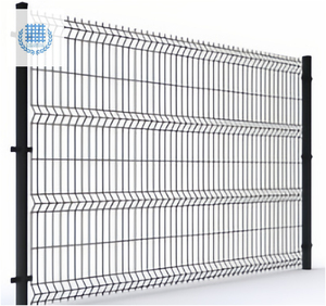 Le fil de fer enduit de PVC barbelé 3D plie la barrière sinueuse d'aéroport de maille soudée - Product Image 1